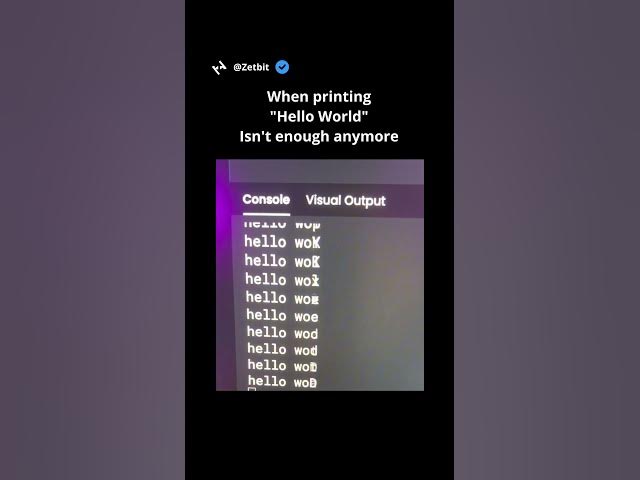 When printing Hello World isnt enough anymore #helloworld #programmerlife