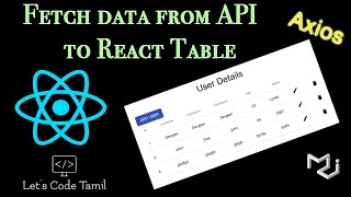 Fetch JSON data from API to material UI table with search | React Programming | Axios | useEffect
