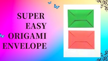 Super Easy Origami Envelope Tutorial - DIY Envelope Making With Paper Without Glue Tape and Scissors