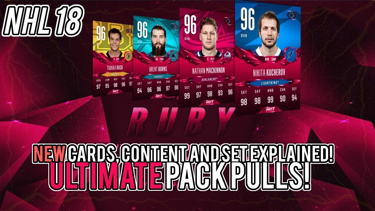 NEW RUBY SETS! DETAILS IN HERE! 250+ PLAYER PACK OPENINGS! (NHL 18 HUT)