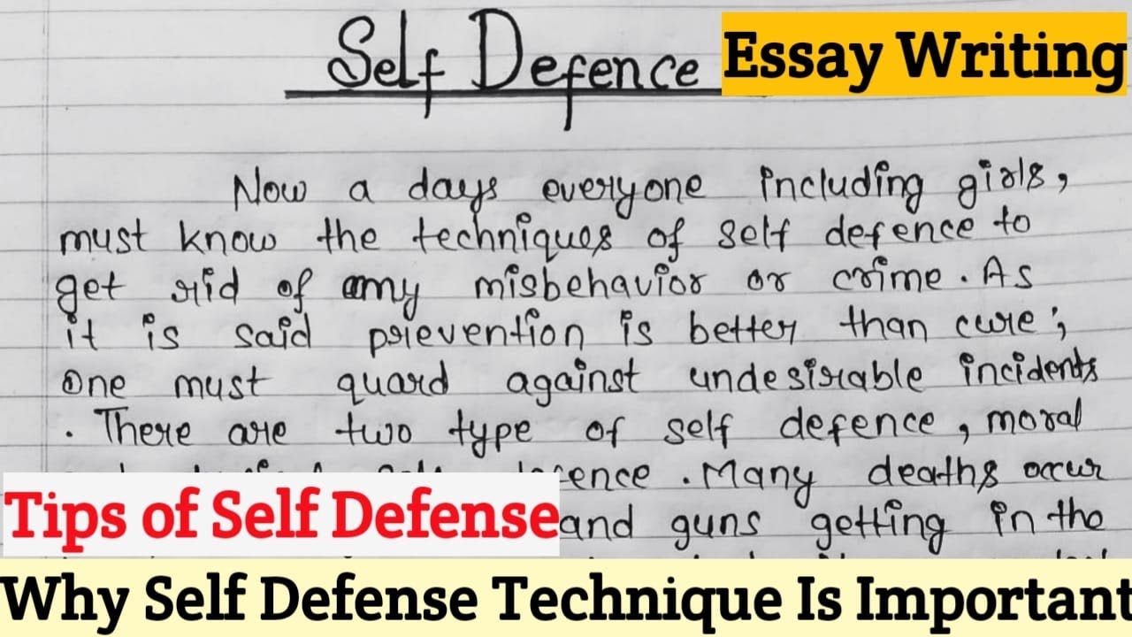 speech on self defense