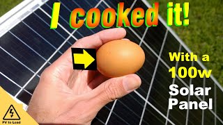 Boiling an Egg with a 100 Watt solar panel: Simple Solar Electric Cooking | PV to Load  #solar by Solar Power Edge 2,117 views 9 months ago 4 minutes, 19 seconds