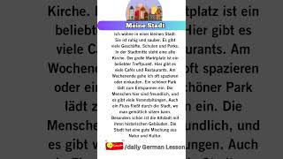 Meine Stadt Deutsch Lernen Deutsch Sprechen A1-A2 -B1
