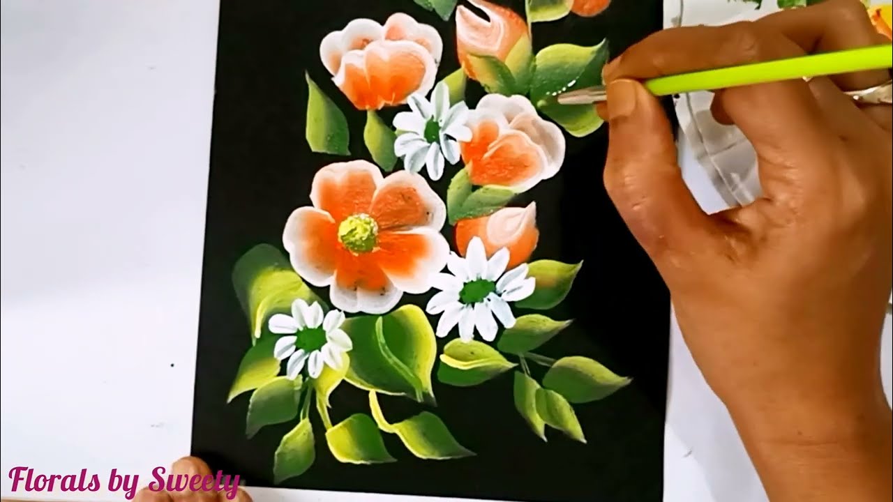 Easy Five Petals Flower Painting How To Paint Simple Flowers Acrylic Maxresdefault