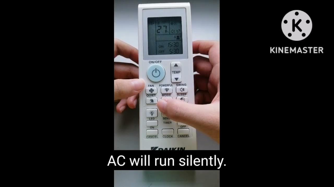 Daikin AC remote control functions - YouTube