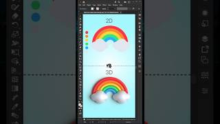 2d Vs 3d Easy illustration hack for beginners | Adobe Illustrator Tutorial. #adobeillustrator