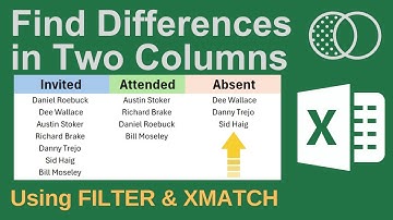 COMPARE Two LISTS and FIND the DIFFERENCES in Excel