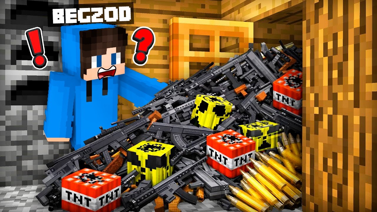 UYIMNI ICHIDAN QUROLLAR TOPIB OLDIM 🤯 | BEGZOD MINECRAFT