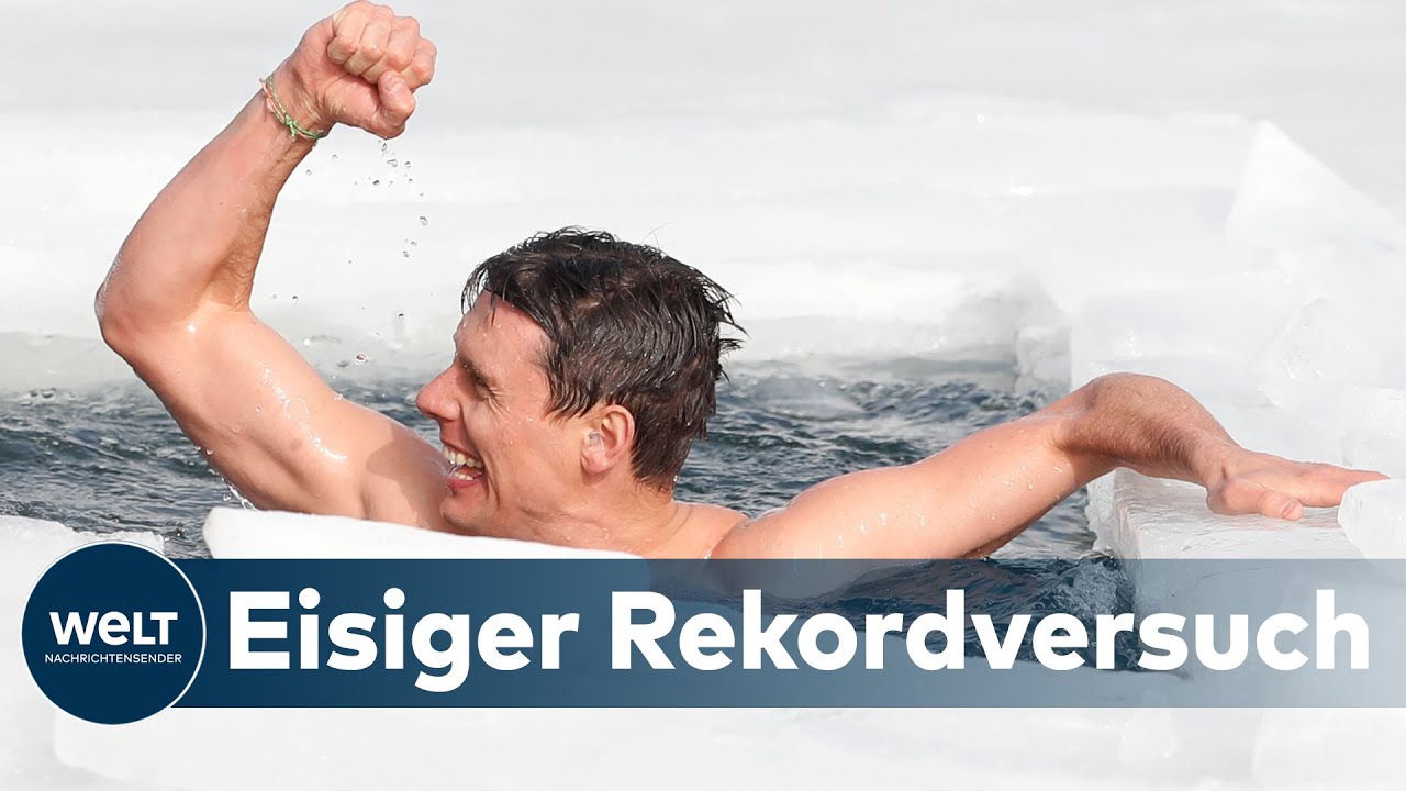 EISKALT EINGETAUCHT: Tscheche unternimmt Weltrekordsversuch im Eistauchen