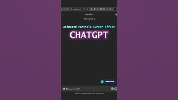 Cursor Particle Animations with ChatGPT Using HTML, CSS, JS #shorts #chatgpt #coding