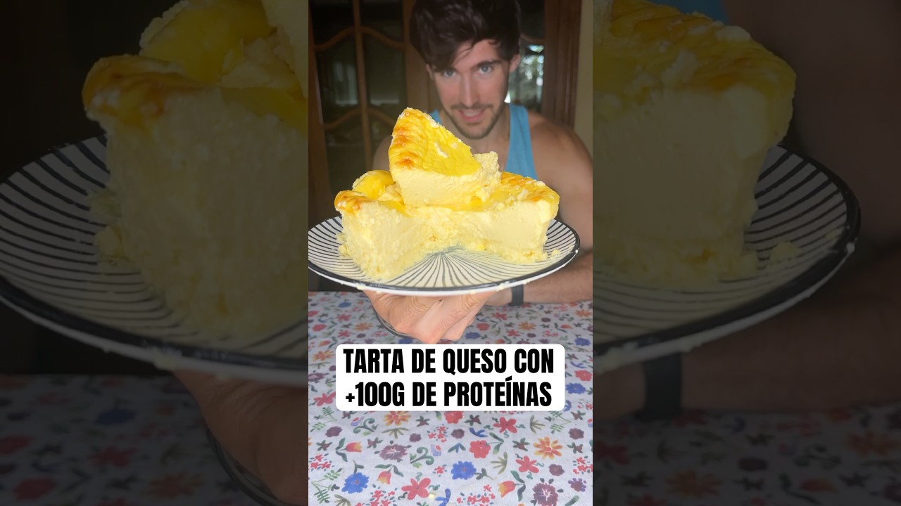 Tarta de queso con 100g de proteína 🍰🔥