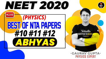 NTA Mock Test for NEET 2020 Preparation Part 4 | NEET Physics Question Practice with Abhyas App