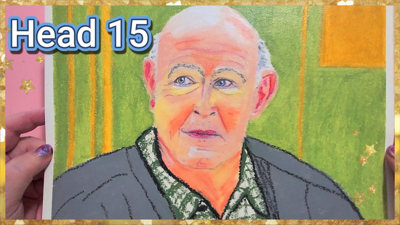 Head 15 of my 100 Head Art Challenge is Frank Barone from Everybody Loves Raymond, in Oil Pastels.