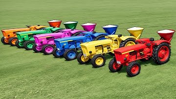 Colorful Tractor Showdown: Lime Work with JOHN DEERE Mini Tractors -  Farming Simulator 22
