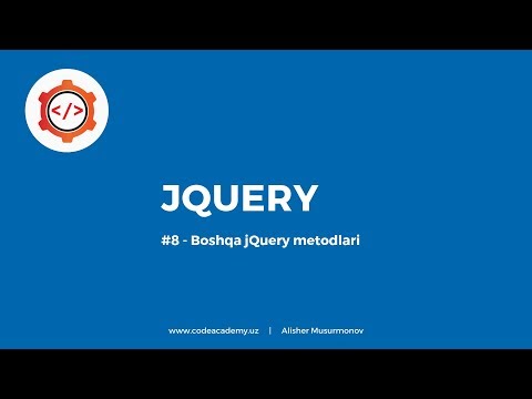 Video: JQuery-ni Ajax bilan birgalikda ishlatish mumkinmi?