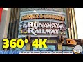 360° 4K - Mickey and Minnie's Runaway Railway - Full Ride & Queue POV | Walt Disney World 360 VR