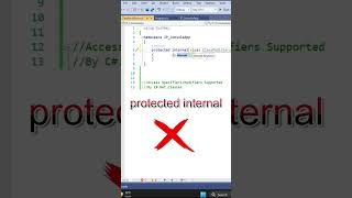 Access Specifiers Supported by C# Class #youtubeshorts #dkgautam #interviewpoint #viral #trending