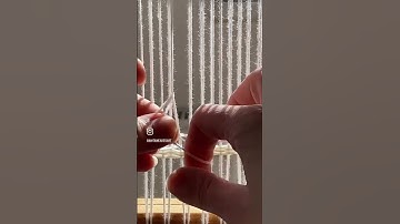 Setting the warp on a larger scale piece #shorts #tapestry #looms #weaving #yarnaddict #fibreart