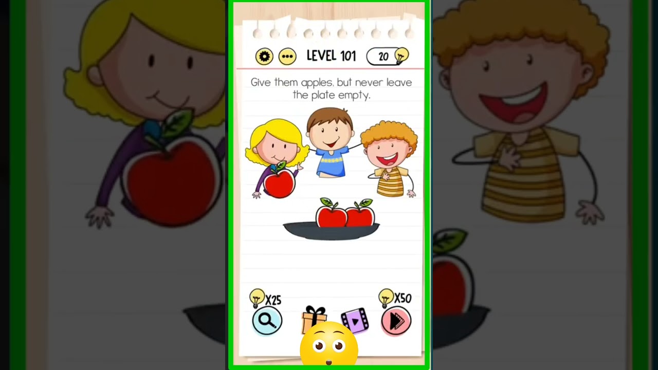 Brain Test Tricky Puzzle Game | Give Them Apples But Never Leave