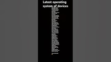 Latest operating system of devices for iOS and iPadOS