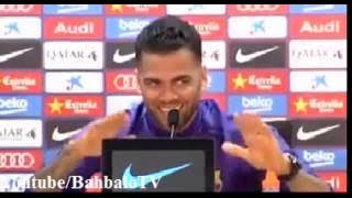 Dani Alves mocks Cristiano Ronaldo 'Calma Celebration' at the press conference