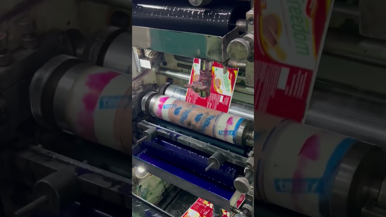Printing Brand labels machine at friends office 