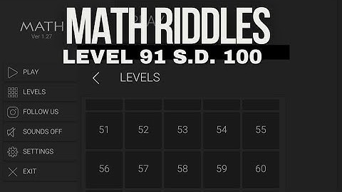 Math Riddles Level 91 s.d. 100