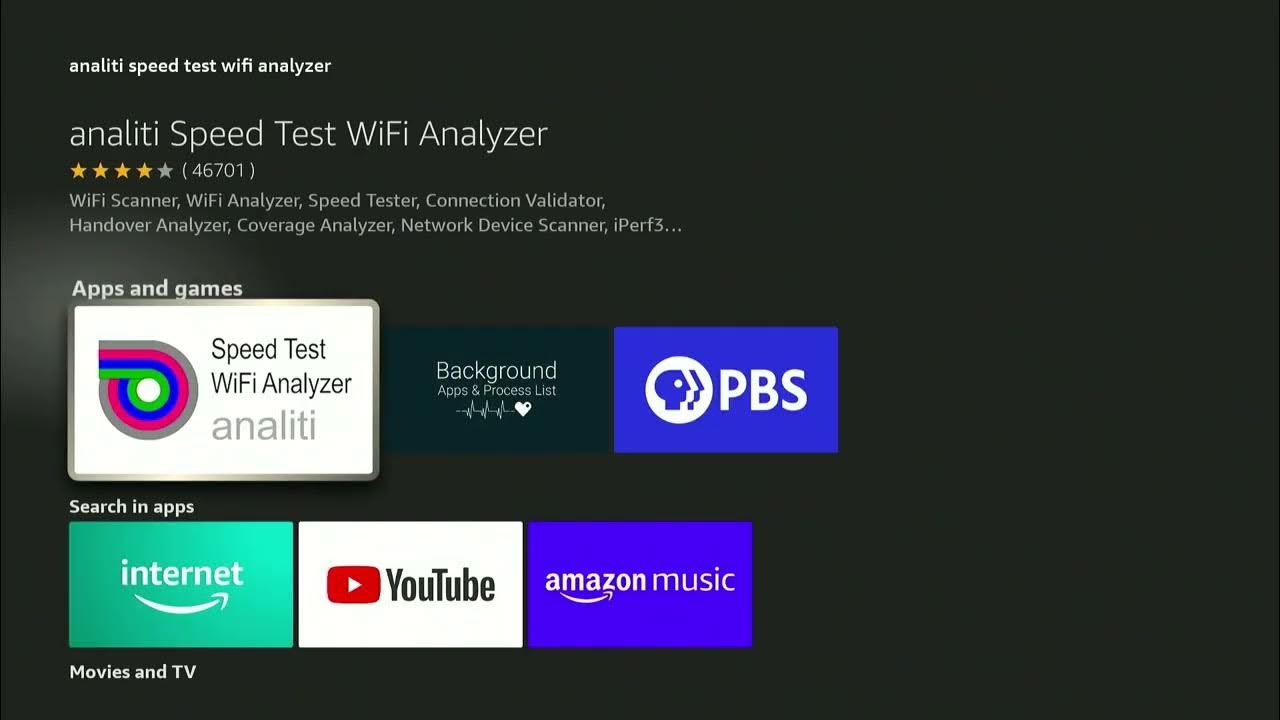 Firestick Speed test YouTube