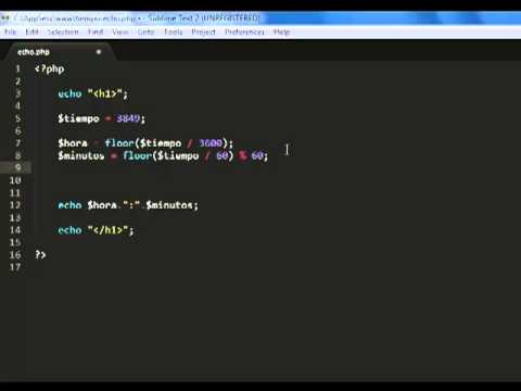 PHP - Hora Minutos y Segundos - YouTube