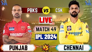 Live IPL : PBKS Vs CSK , Match 49, Chennai | IPL Live Scores & Commentary | Live IPL Match Today