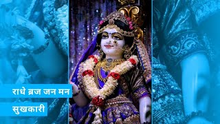 Radhe Braj Jan Man Sukhkari || New Radha Krishna Status Video || Krishna Bhajan Status 2022