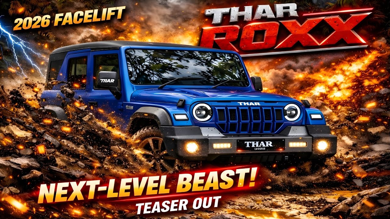 New Mahindra Thar ROXX 2026 Facelift First Look And Design | Teaser Out of Next Level Beast !⚡💥