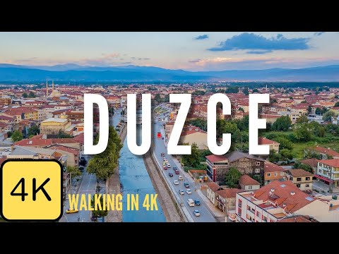 Walk in Duzce, Turkey, 4k Resolution, City Walking Tour, Anatolia