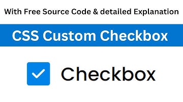 Custom Checkbox CSS | Styling Checkbox | Pure CSS Tutorial