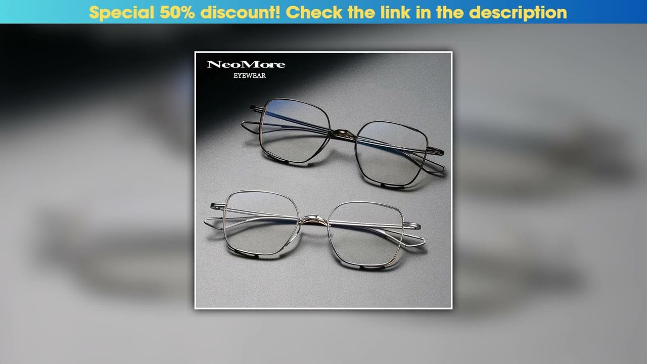 Review Fashi Exquisite Eyeglass Frame Retro Ultra Light Pure Titanium Glasses Optical Lens Multifoc