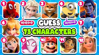 Guess 75 Character By Their Song? | Netflix Puss In Boots Quiz, Sing 1&2, Zootopia l Guess The Song?
