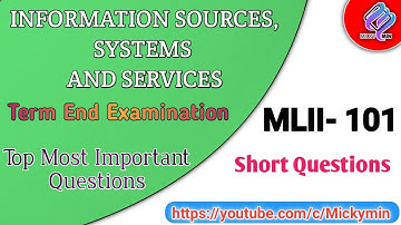 MLII 101 Top Most Expected Questions for Term End Examination June 2021 | List of Short Questions