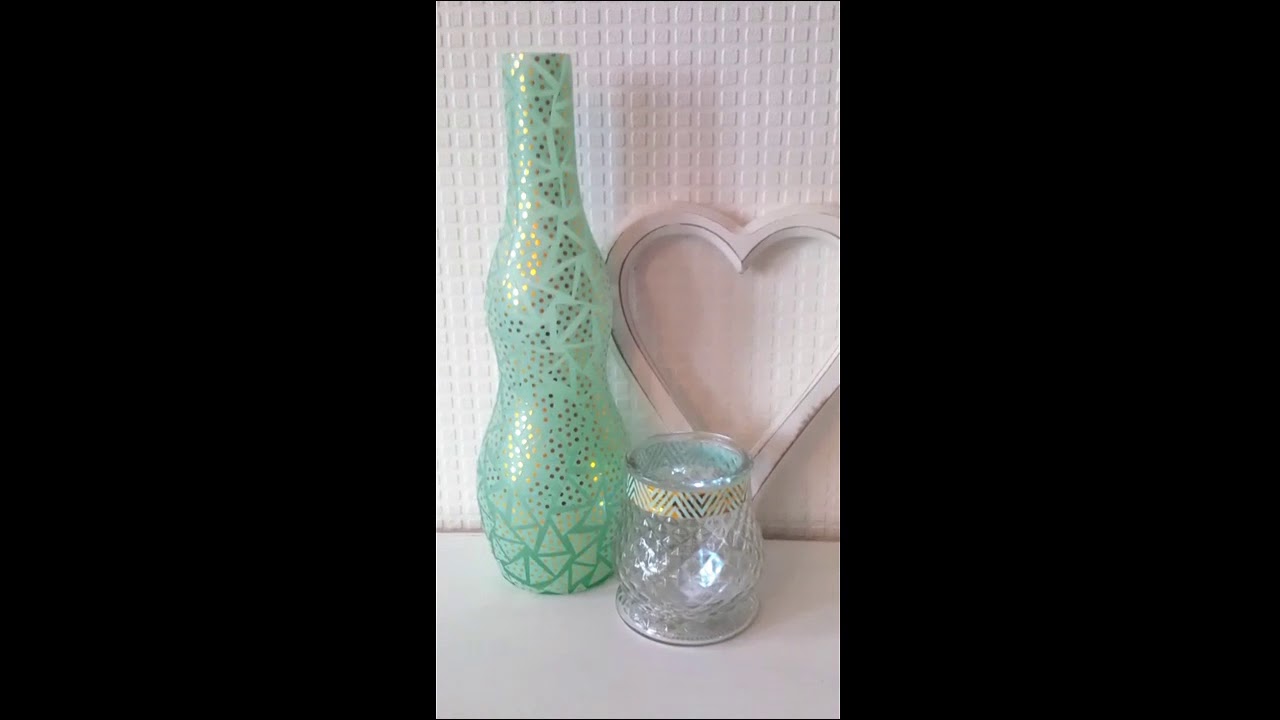 Washi Tape Hack on a glass vase YouTube