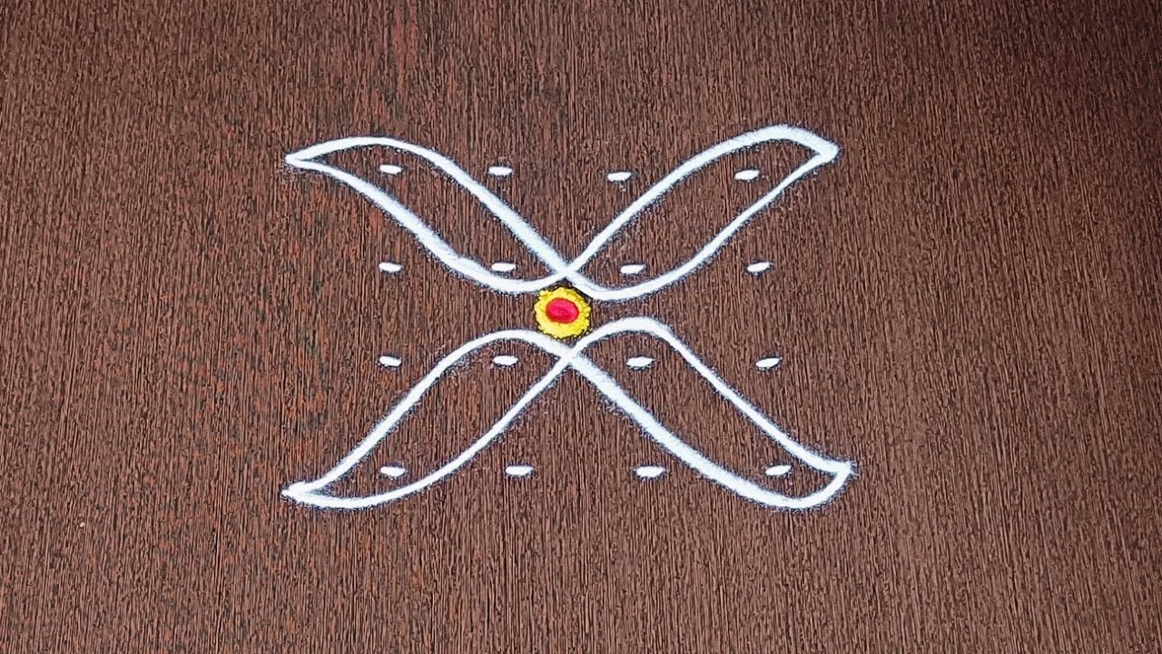 4×4dots Easy Daily Muggulu | Thipkyanchi,Festival Rangoli | Easy Chukkala Muggulu #Star Rangoli