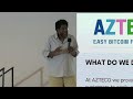 Azteco  akin fernandez  adopting bitcoin day 1  solutions stage