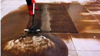 Disgusting smelly carpet cleaning satisfying rug cleaning ASMR