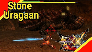 LARVA STONE URAGAAN LONG SWORD MONSTER HUNTER XX / MHGU GAMEPLAY CITRA EMULATOR
