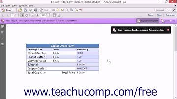 Responding to a Form - Adobe Acrobat XI Training Tutorial Course