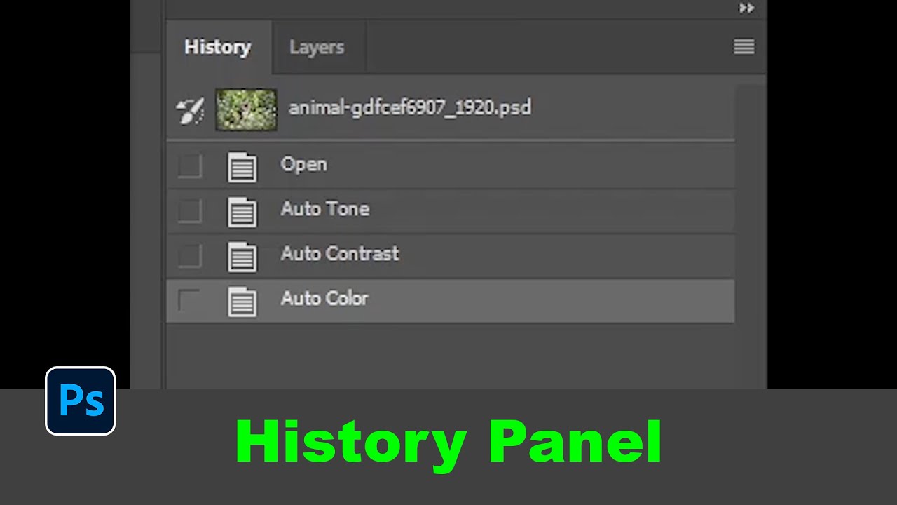 How to use the History Panel in Photoshop to Quickly Jump Back and ...