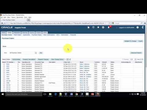 Changing Multiple Purchase Orders in Oracle iSupplier Portal