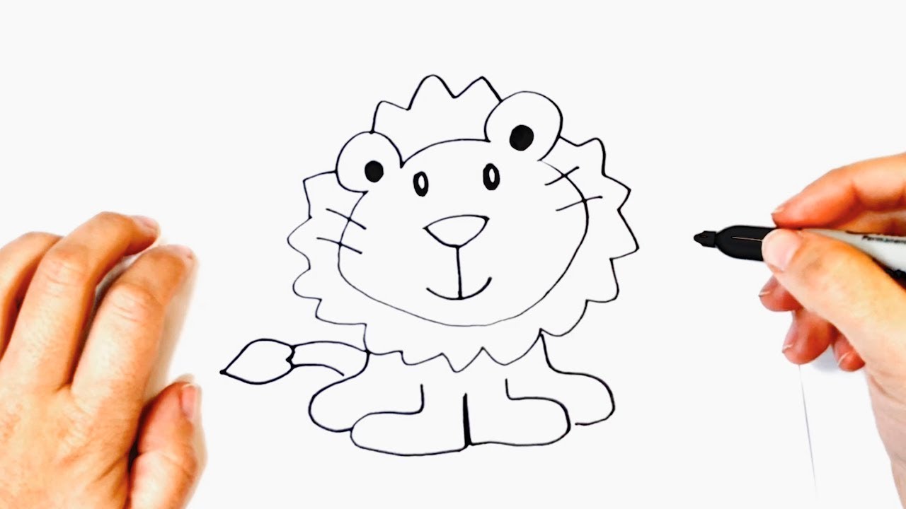 Cómo dibujar un Leon paso a paso | Dibujos Infantiles Para Niños - YouTube