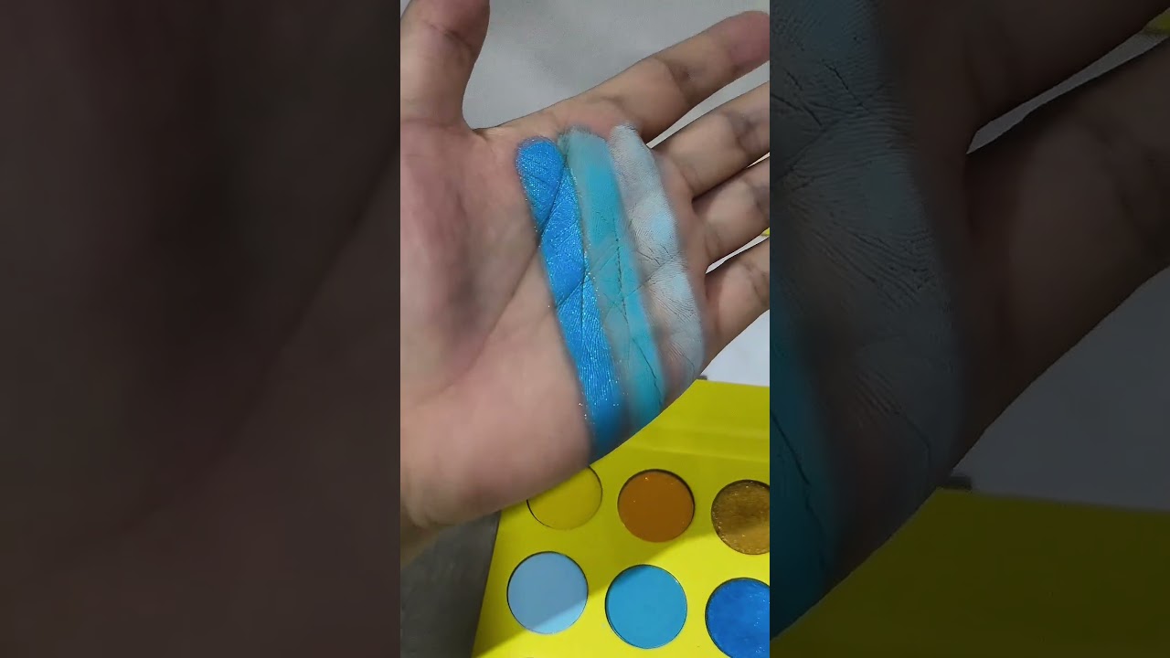 ✨Blue eyeshadow smudge display, pressed pigments, wholesale custom private label, 🔥💥🔥💥🔥