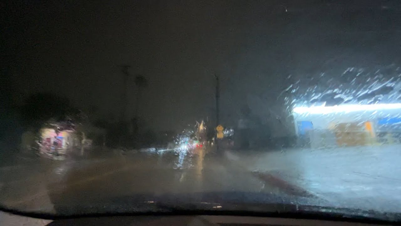 California Storm ⛈️ Heavy Thunderstorm with Flash Flooding Los Angeles, CA