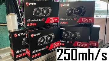 250mh/s MSI RX 5600xt ethereum (eth) mining rig