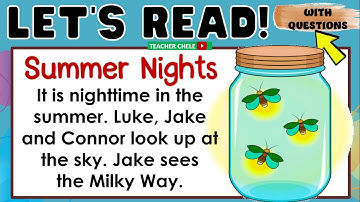 READING COMPREHENSION FOR GRADE 4, 5 AND 6 - PRACTICE READING - READING SHORT STORIES WITH QUESTIONS